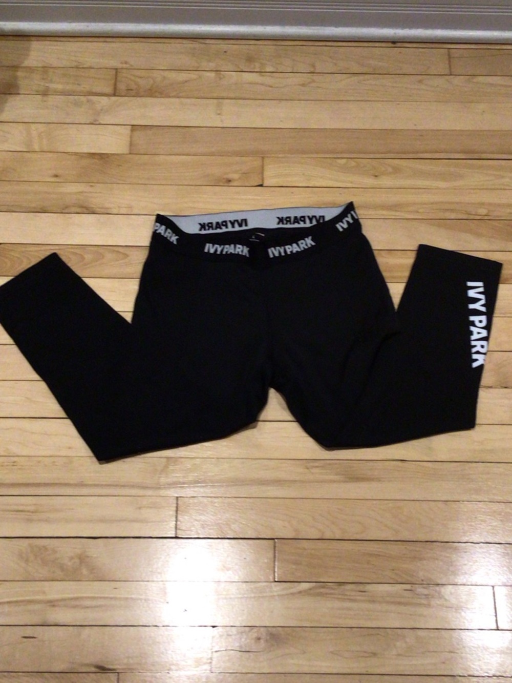 IVY PARK Black Leggings with White Logo Size L